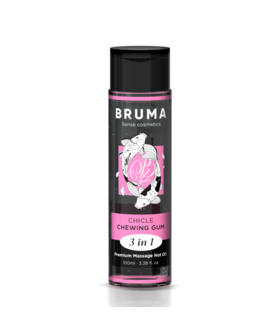 BRUMA HOT OIL Huile de massage chauffante saveur bubble gum, vegan.