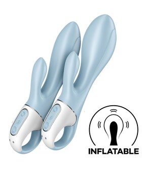 AIR PUMP BUNNY 1 Vibrador insuflável com 12 funções, perfeito para o ponto G e clitóris