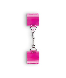 BADROMANCE Manette rosa con velcro, perfette per giochi maliziosi.