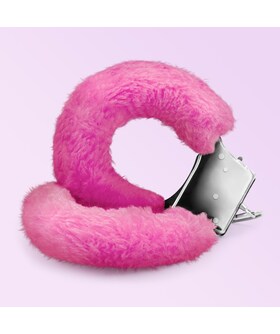 LOVE CUFFS Manette in peluche per bondage con chiusura sicura e confortevole