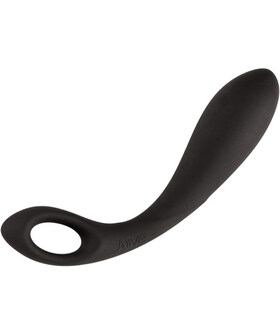 ALIVE BLACK HEART Estimulador anal em silicone, ergonómico e aveludado