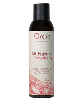ALL-NATURAL STRAWBERRY Gel intime à base d'eau saveur fraise, 100% naturel et délicieux à embrasser