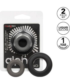 ALPHA CONJUNTO DE 2 ANÉIS PROLONG Anéis de silicone para uma ereção duradoura