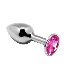 MINI PLUG METAL ROSA Mini Metal Butt Plug with Gem