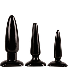 ANAL TRAINER KIT Kit de 3 plugs anales progresivos en suave y flexible vinilo