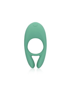 ANCLA DEL AMOR Anillo vibrador de silicona, 10 modos, carga usb, placer dual