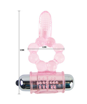ANILLO VIBRATOR SILICONE Anillo vibrador con doble estimulación y 10 ritmos intensos