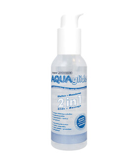 AQUAGLIDE 2 IN 1 Lubrificante e gel per massaggi a base d'acqua, non macchia, profumo neutro