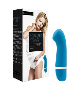 BDESIRED DELUXE CURVE Vibrador curvo com 6 funções, silicone suave, submersível