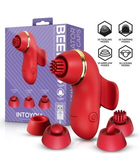 BEENY Vibrador multifunções com 4 pontas para diversas sensações