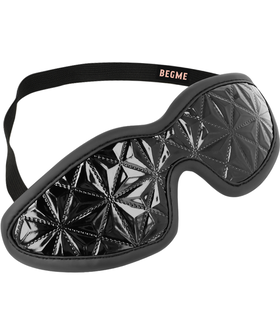 BEGME - BLACK EDITION Máscara de bondage vegan, ajustável e segura para BDSM