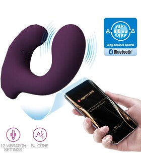 BILLY VIBRATION LILA Vibrador dual c: 12 vibraciones, recargable, impermeable