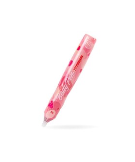 STYLO CORPOREL PARFUM FRAISE Stylo comestible saveur fraise pour jeux érotiques.