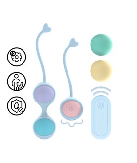 KEGEL REMOTO BOULES VAGINALES VIBRANTES AVEC TÉLÉCOMMANDE ET 5 POIDS INTERCHANGEABL