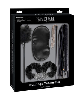 BONDAGE TEAZER KIT Kit BDSM avanzato per coppie con piuma, mascherina e fruste