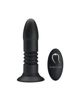 MAGIC JINGER Vibrating Anal Plug with Remote Control and Strong Suction Cup