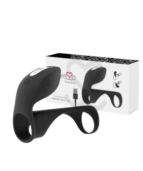 BRANDON Anillo-funda vibrador para parejas, estimula placer mutuo