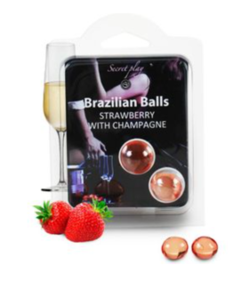 BALLONS BRÉSILIENS STIMULANTS Boules parfumées à la fraise et au cava