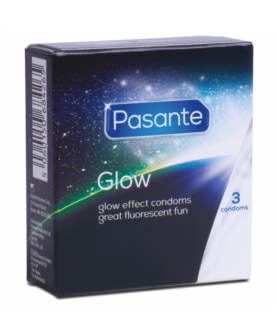 LUMIÈRE DANS L'OBSCURITÉ Préservatifs en latex de 53 mm à effet fluorescente