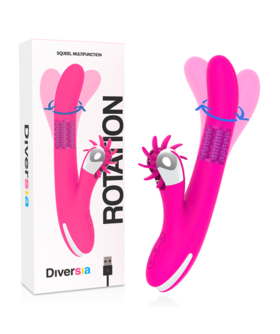 BUNNY_ROTATION 24 CM Vibrador rotador Diversia: estimula o clitóris e o ponto G