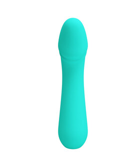 CETUS VIBRADOR RECARGÁVEL VERD Vibrador submersível de silicone com 12 modos, recarregável por USB