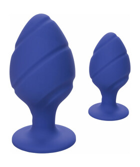 CHEEKY PLUG Conjunto de 2 plugs anais com texturas variadas e base de ventosa