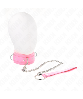 KINK COLLAR ROSA Collar con correa rosa ajustable