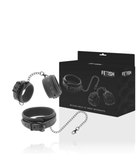 COLLARE E MANETTE Kit di immobilizzazione per collo e polsi in pelle vegana