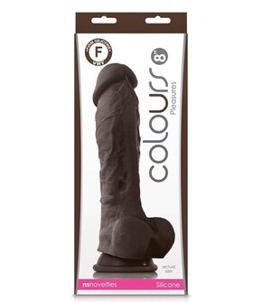COLOURS 8¨ Godemichet réaliste en silicone marron de 23 cm.