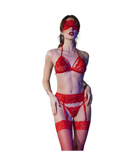CR 4467 Irresistible 4-piece set in black or red for women