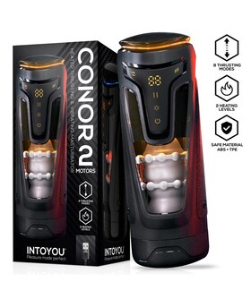 CONOR THRUSTHEAT Masturbatore tech: vibrazioni, calore, movimento e personalizzabile