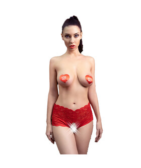 BRAGUITAS SIN ENTREPIERNA Cuequinha com entrepernas abertas em vermelho ou preto