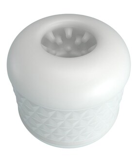CRYSTLE Mini stroker with textured ribs for enhanced pleasure