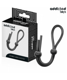 LASSO COCK Cuerda de silicona para el pene de lazo doble, ajuste preciso
