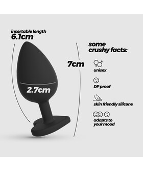 CUORE STICK Plug en silicone avec strass interchangeables qui reflètent vos humeurs
