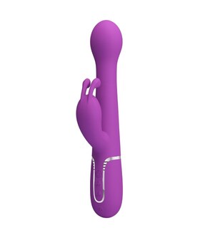 DEJON Vibrador rabbit com motores duplos, funcionalidades avançadas e botão de clímax.