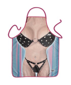 SPICY DEVIL TANTALIZING Polyester Naughty Apron with Playful Illustrations
