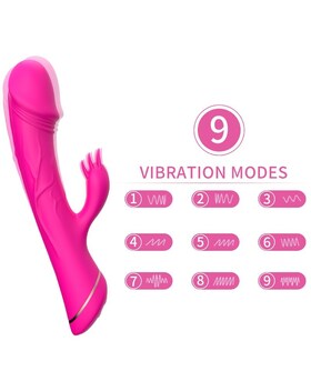 DILDO VIBRADOR RABBIT SILICONA Vibrador ergonómico con múltiples modos de vibración