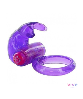 DORFAT Anello vibrante in silicone adattabile, doppia stimolazione.