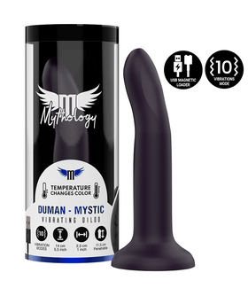 DUMAN MYSTIC DILDO S Juguete cambia color con calor, vibración potente, silicona