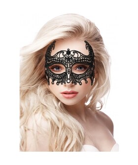 EMPRESS BLACK LACE Máscara veneziana artesanal, ecológica e ajustável
