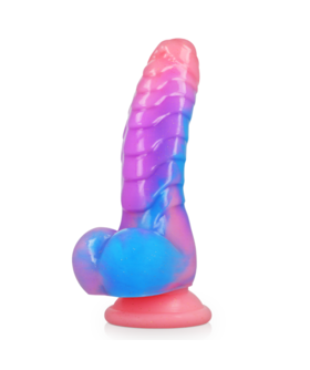 EMPUSA Dildo de silicone ergonómico com ventosa e textura realista