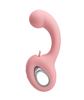 ERYNNYES Massajador com vibração e efeito de lambedura, silicone médico, recarregável por USB