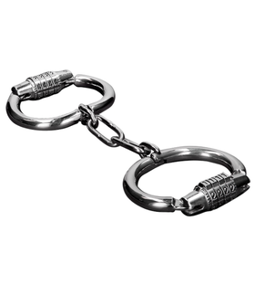 ESPOSAS CON COMBINACIÓN DE CIE Puños de acero inoxidable BDSM con cerradura