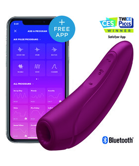 SATISFYER CURVY 1 <i>Succionador</i> e <i>vibrador</i> controlados através do telemóvel