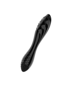 SATISFYER DAZZLING CRYSTAL 1 Consolador de cristal, juego de temperatura, doble textura