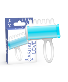 ESTIMULADOR DEDO AZUL Vibratore blu per un'intensa stimolazione intima