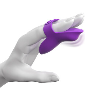STIMOLATORE DITO Vibratore da dito ricaricabile USB con 10 modalità di vibrazione