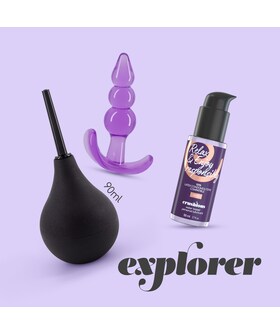 EXPLORER DUCHE ANAL Set per la pulizia e il piacere anale, con doccetta, lubrificante e plug