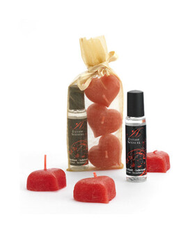 EXTASE SENSUEL CANDLES Pacchetto sensuale per coppie: candele profumate e gel riscaldante